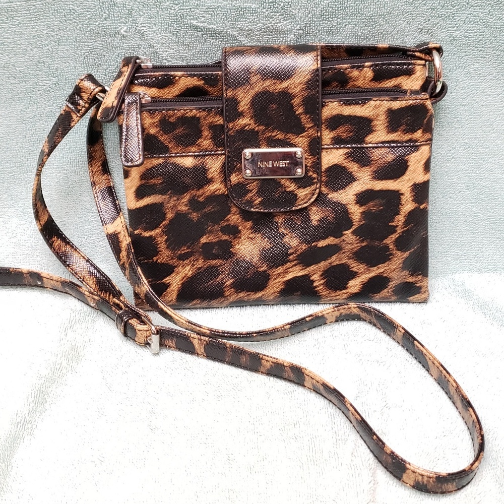 Nine West Cross Body Leopard Print Purse